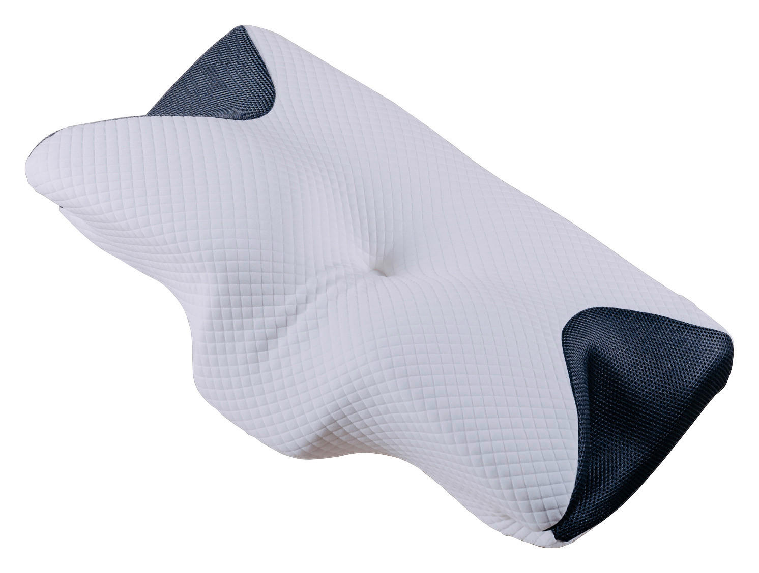 NYAKPÁRNA  - fekete/fehér, Basics, műanyag/textil (61/34/12cm)