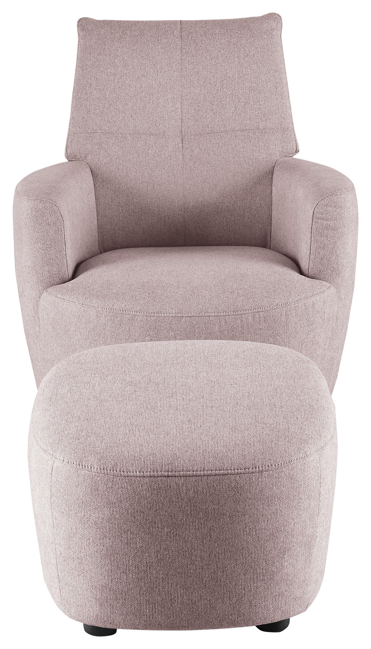 SESSEL Webstoff Hellrosa    - Hellrosa/Schwarz, Design, Textil/Metall (80/96/88cm) - SetOne by Musterring