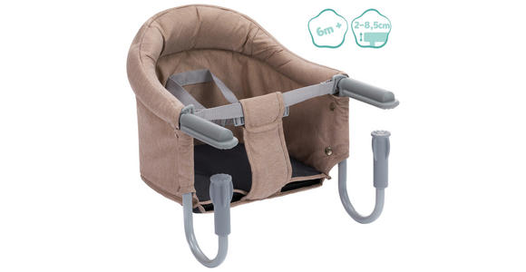 TISCHSITZ  - Beige/Grau, Basics, Textil/Metall (58,5/38/28,5cm) - My Baby Lou