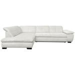 ECKSOFA in Cord Ecru  - Ecru/Schwarz, Design, Textil/Metall (242/313cm) - Xora