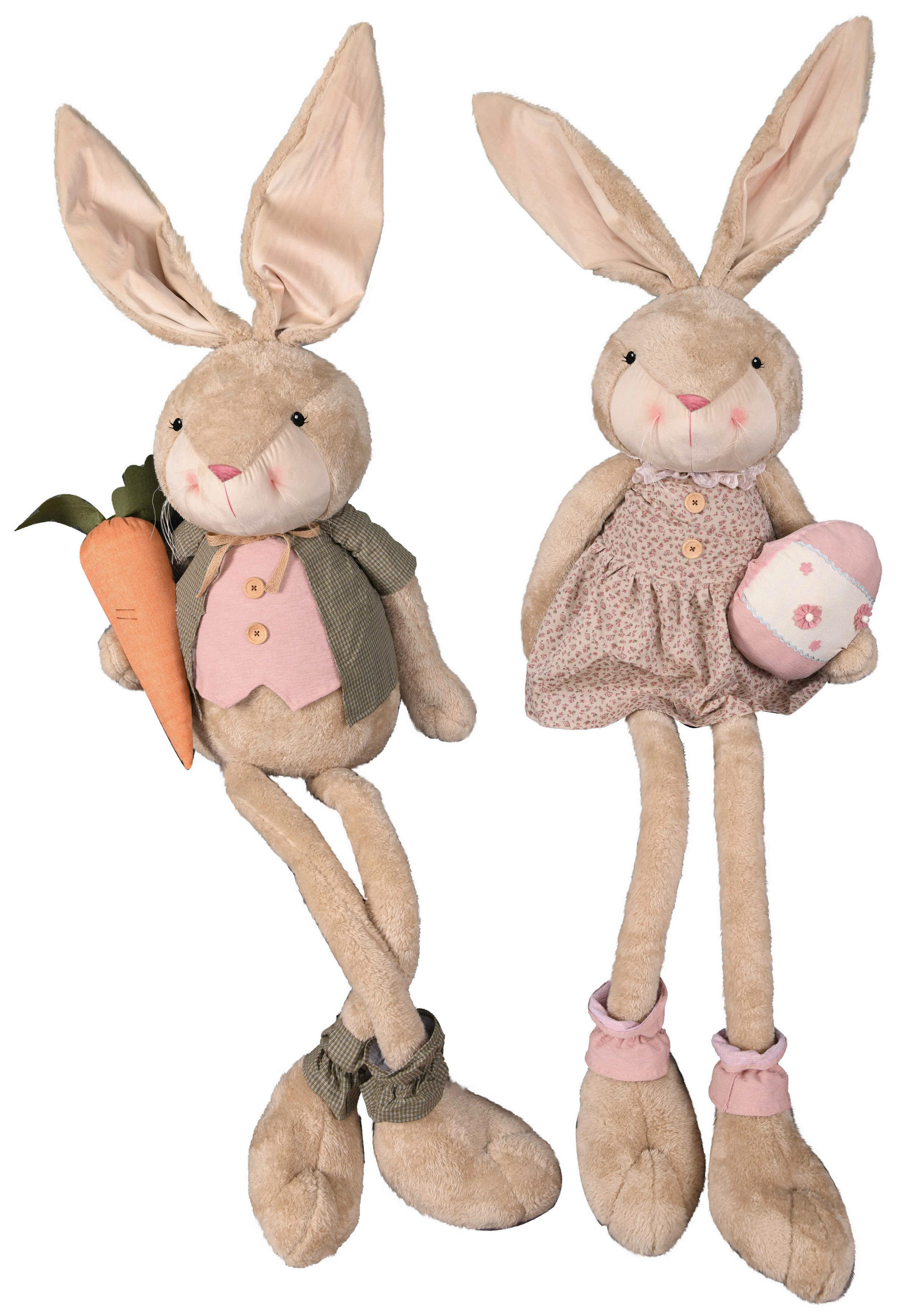 DEKOHASE - Braun/Orange, LIFESTYLE, Holz/Textil (183/42/29cm)