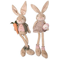 DEKOHASE - Braun/Orange, LIFESTYLE, Holz/Textil (183/42/29cm)