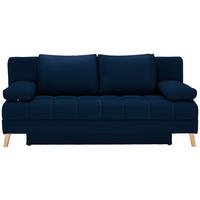 SCHLAFSOFA  in Webstoff Dunkelblau  - Naturfarben/Dunkelblau, KONVENTIONELL, Holz/Textil (195/90/90cm) - Cantus