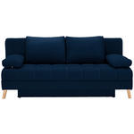SCHLAFSOFA in Webstoff Dunkelblau  - Naturfarben/Dunkelblau, KONVENTIONELL, Holz/Textil (195/90/90cm) - Cantus