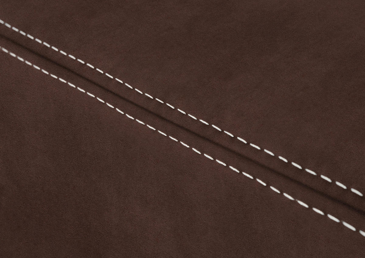 ECKSOFA in Mikrofaser Braun  223/275 cm  - Beige/Alufarben, KONVENTIONELL, Textil/Metall (223/275cm) - Beldomo Comfort