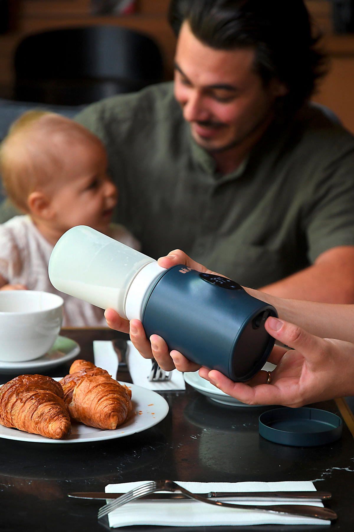 BABYKOSTWÄRMER Milk nomad  - Dunkelblau, Basics, Kunststoff/Metall (8,2/11,2/8,2cm) - Beaba