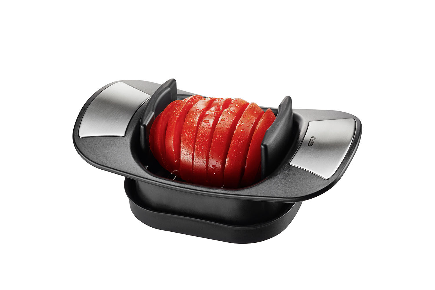 SCHEIBENSCHNEIDER Caprese  - Edelstahlfarben/Schwarz, Basics, Kunststoff/Metall (20,4/11,8/7,5cm) - Gefu