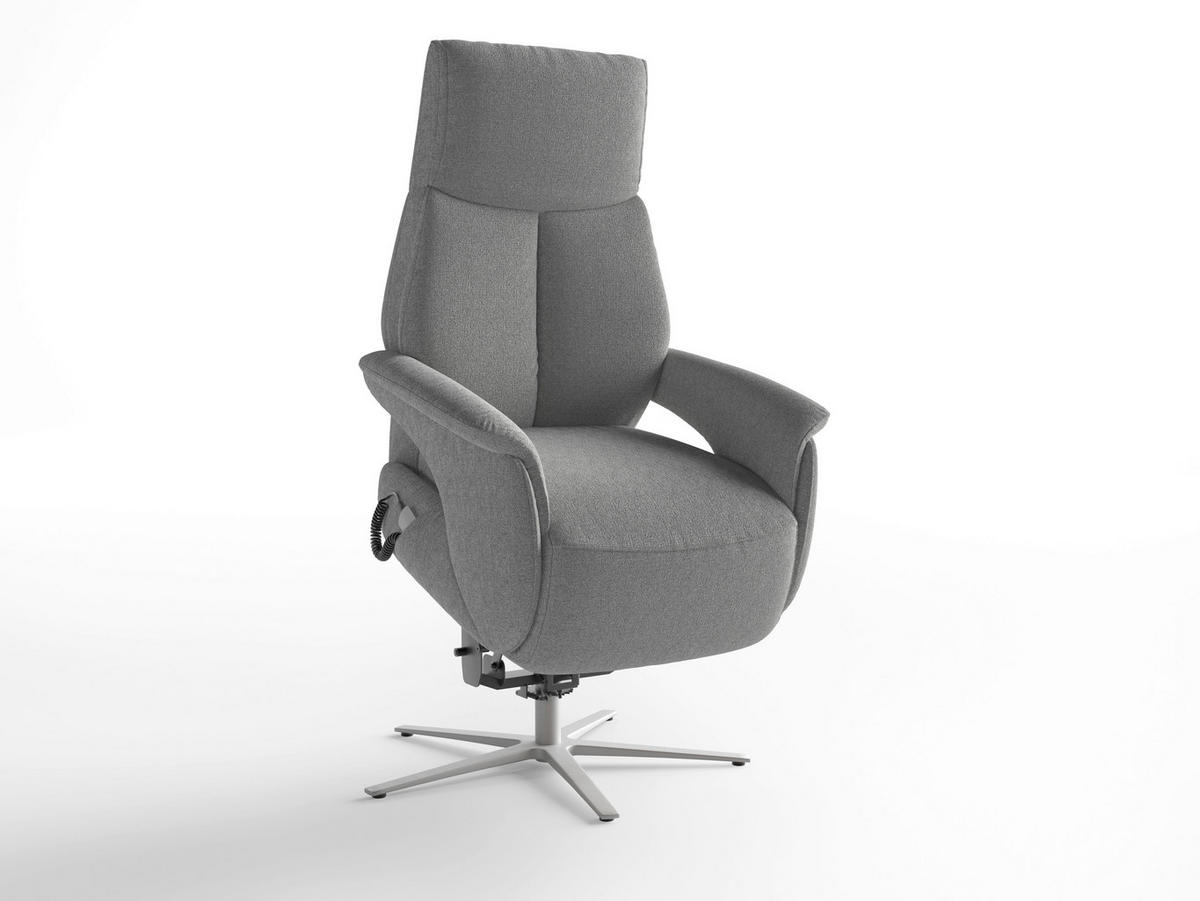 RELAXSESSEL Textil Anthrazit  - Anthrazit/Silberfarben, Basics, Textil/Metall (75/110/85cm) - Sit & More