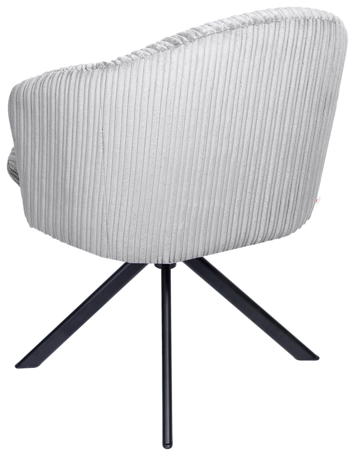 ARMLEHNSTUHL  in Schmiedeeisen Feincord  - Hellgrau/Schwarz, KONVENTIONELL, Textil/Metall (61/82/59cm) - Stylife