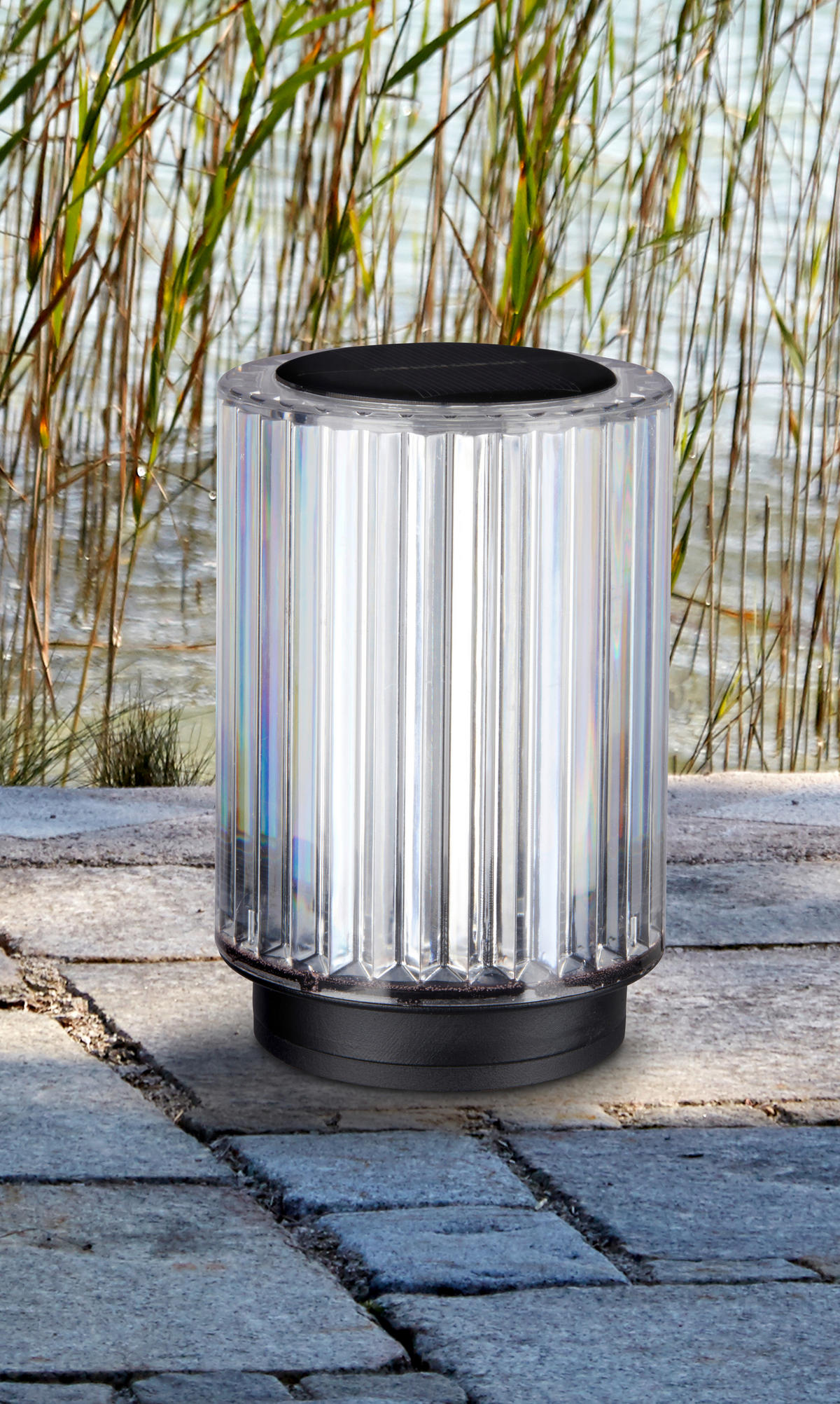 SOLCELLSLAMPA 8,5/12 cm   - svart/transparent, Lifestyle, plast (8,5/12cm) - Ambia Garden