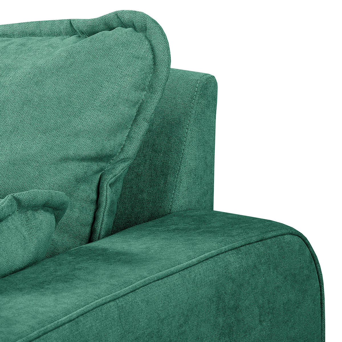 ECKSOFA in Mikrofaser Mintgrün  - Wengefarben/Mintgrün, Design, Holz/Textil (230/150cm) - Livetastic
