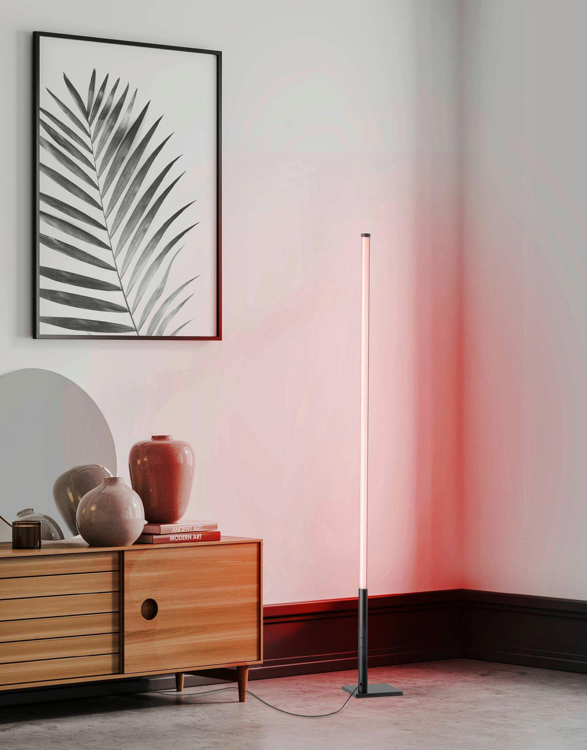 STEHLEUCHTE 2/2/150 cm    - Schwarz/Weiß, Basics, Kunststoff/Metall (2/2/150cm) - Eglo