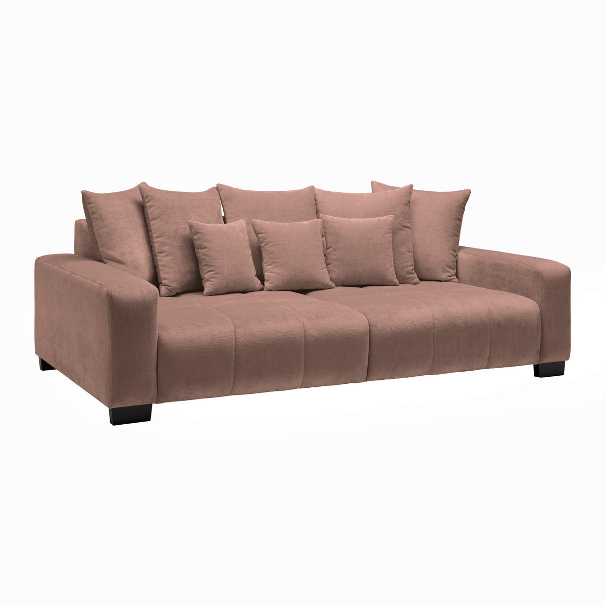 BIG SOFFA i rosa  - svart/rosa, Modern, trä (246/93/124cm) - MID.YOU