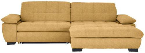 ECKSOFA in Webstoff Honig  - Schwarz/Honig, Design, Textil/Metall (265/180cm) - Carryhome
