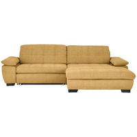 ECKSOFA in Webstoff Honig  - Schwarz/Honig, Design, Textil/Metall (265/180cm) - Carryhome