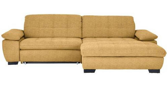 ECKSOFA in Webstoff Honig  - Schwarz/Honig, Design, Textil/Metall (265/180cm) - Carryhome