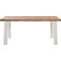 ESSTISCH Sheesham massiv rechteckig Braun, Edelstahlfarben - Edelstahlfarben/Braun, Design, Holz/Metall (90/75/180cm)