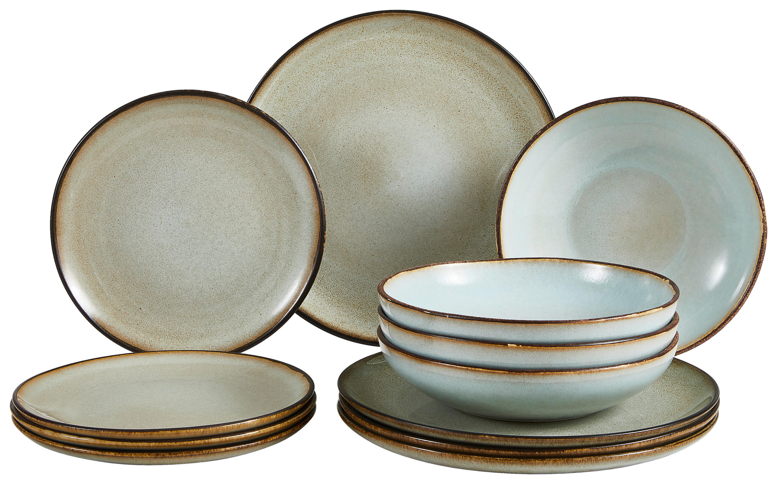 TAFELSERVICE 12-teilig - Grau, Basics, Keramik (32/29/31,5cm) - Creatable