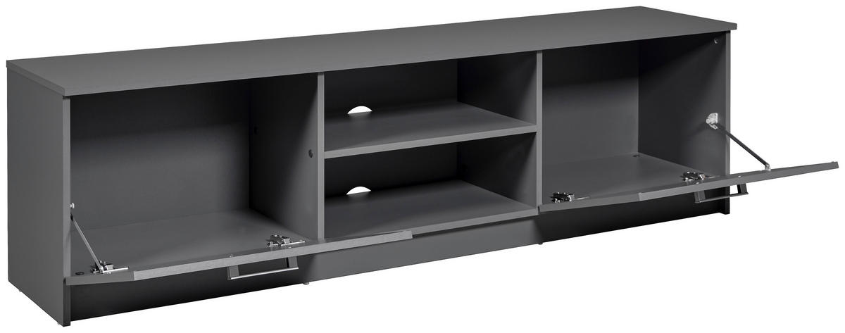 TV-ELEMENT - Graphitfarben/Silbereichenfarben, Basics, Holzwerkstoff/Metall (180/50,8/40cm) - MID.YOU