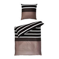 BETTWÄSCHE Davos Biber  - Schwarz/Braun, Design, Textil (200cm) - Janine