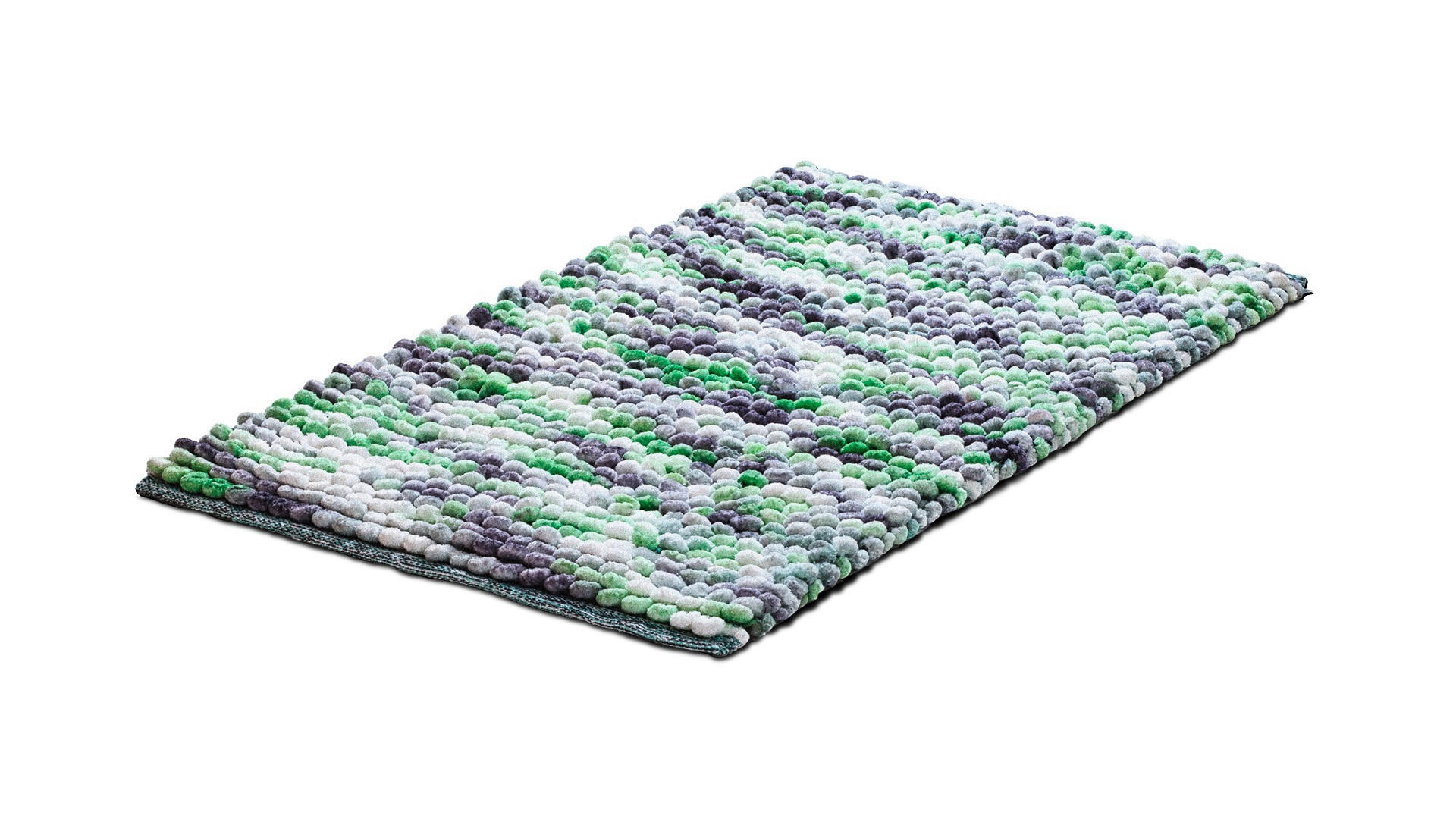 BADEMATTE Grau, Grün 60/100 cm - Grau/Grün, KONVENTIONELL, Kunststoff/Textil (60/100cm) - Grund