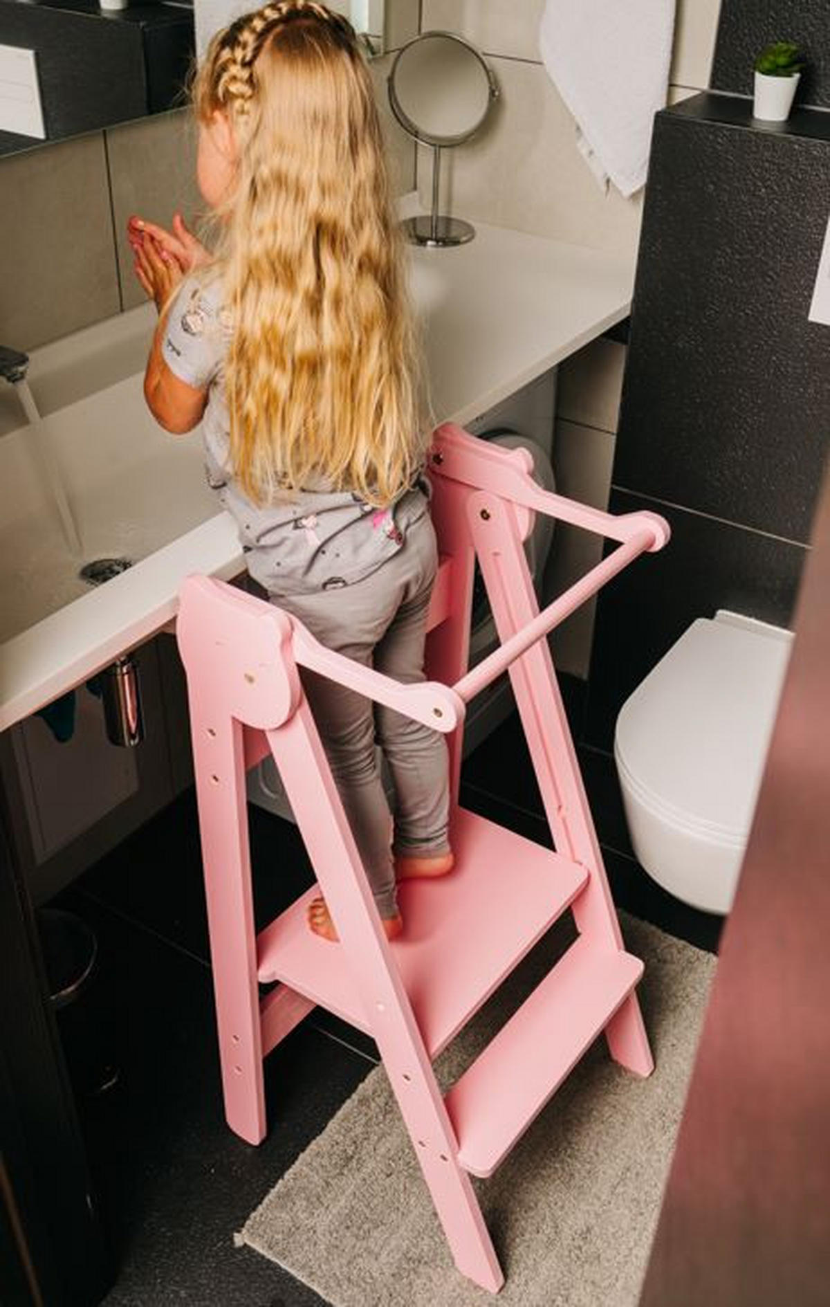 LERNTURM  - Pink, Basics, Holz (38/90cm)