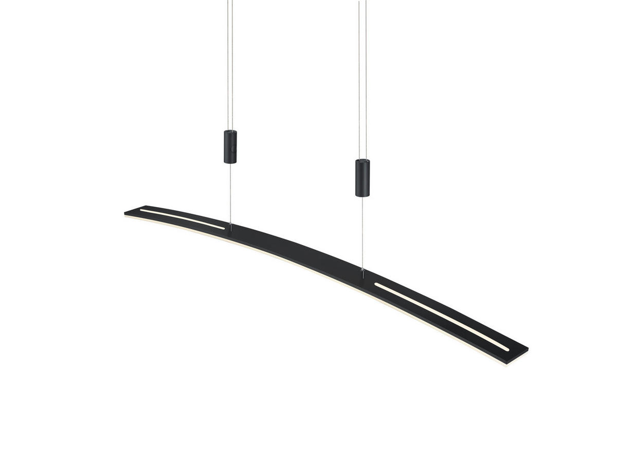 LED-HÄNGELEUCHTE 130/6/150 cm   - Schwarz, MODERN, Metall (130/6/150cm) - Hell