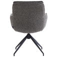 ARMLEHNSTUHL  in Eisen Webstoff  - Dunkelgrau/Schwarz, Design, Textil/Metall (66/89/69cm) - Novel