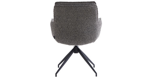 ARMLEHNSTUHL in Eisen Webstoff - Dunkelgrau/Schwarz, Design, Textil/Metall (66/89/69cm) - Novel