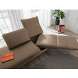 RÉCAMIERE in Echtleder Hellbraun  - Chromfarben/Hellbraun, Design, Leder/Metall (209/85-109/95-16cm) - Dieter Knoll