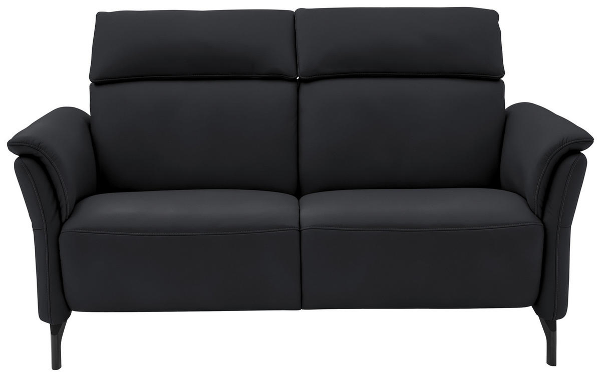 2-SITZER-SOFA  in Echtleder Anthrazit   - Anthrazit/Schwarz, KONVENTIONELL, Leder/Metall (178/103/95cm) - Dieter Knoll