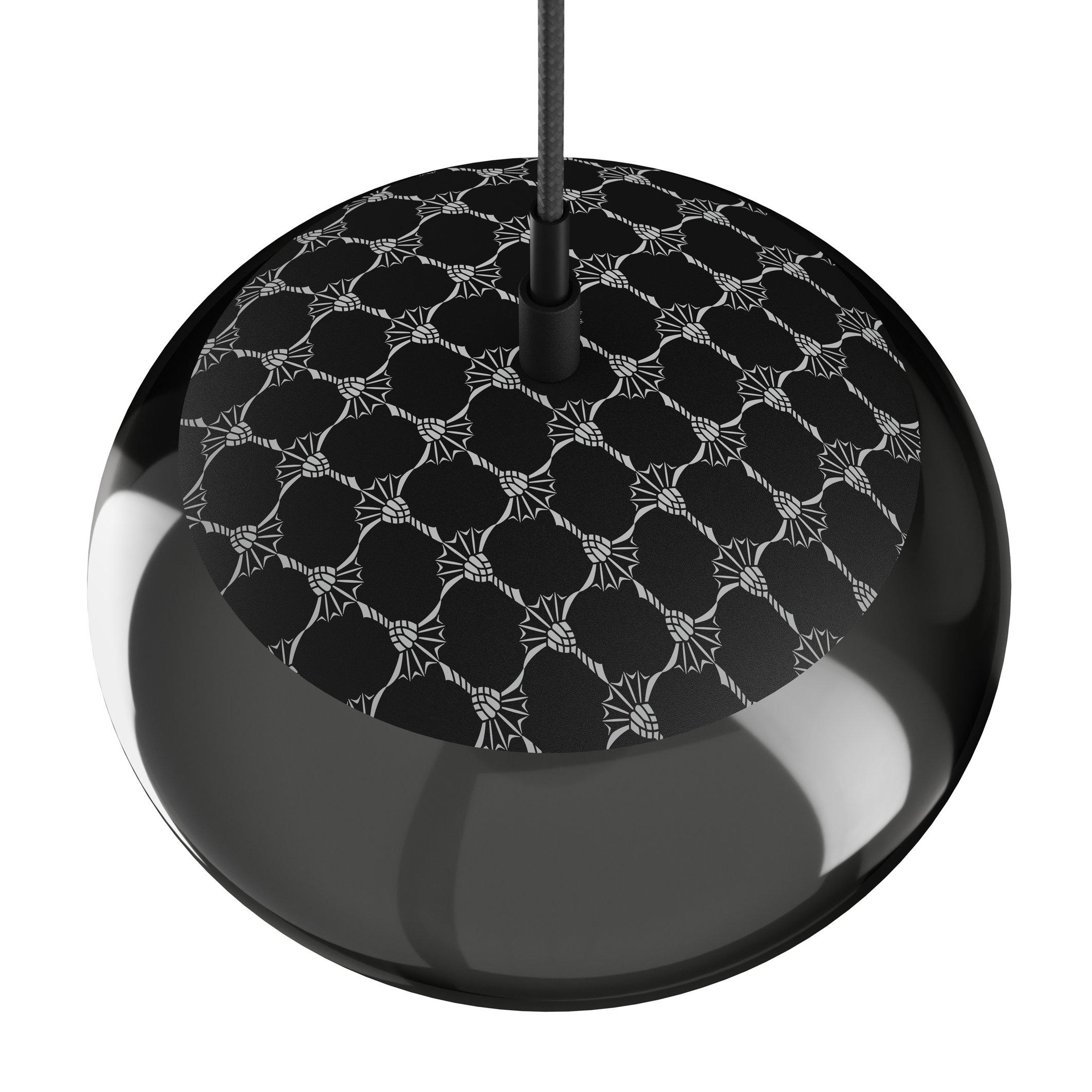 HÄNGELEUCHTE Curve lights  - Transparent/Schwarz, Design, Glas/Metall (107/25/110cm) - Joop!