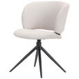 STUHL  in Eisen Mikrofaser Holz, Metall, Textil  - Beige/Schwarz, MODERN, Holz/Textil (56,5/79,5/64cm) - Hom`in