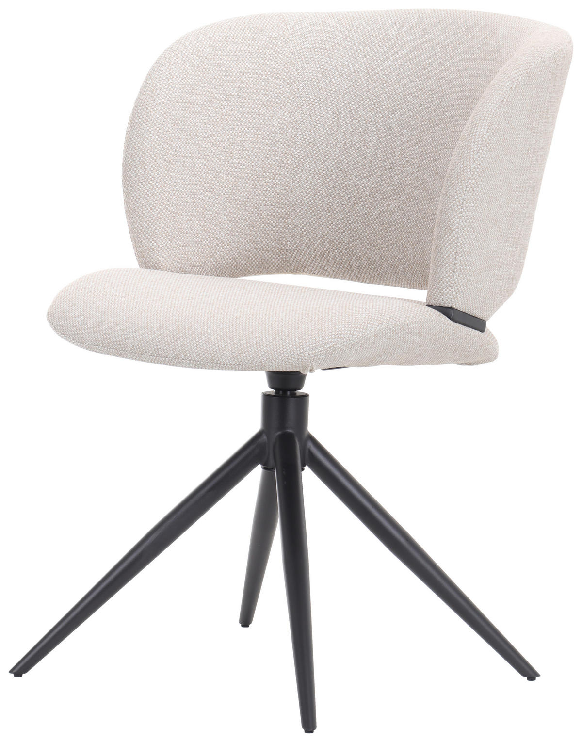 STOL järn mikrofiber  - beige/svart, Modern, metall/trä (56,5/79,5/64cm) - Hom`in