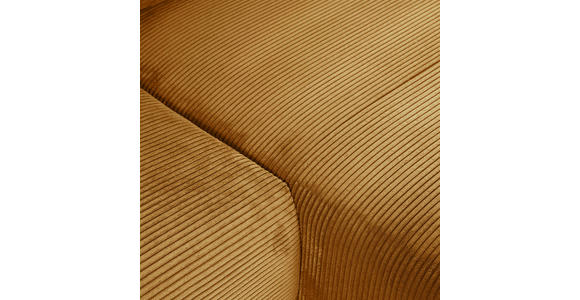 ECKSOFA Dunkelgelb Cord  - Dunkelgelb/Schwarz, KONVENTIONELL, Kunststoff/Textil (266/180cm) - Carryhome