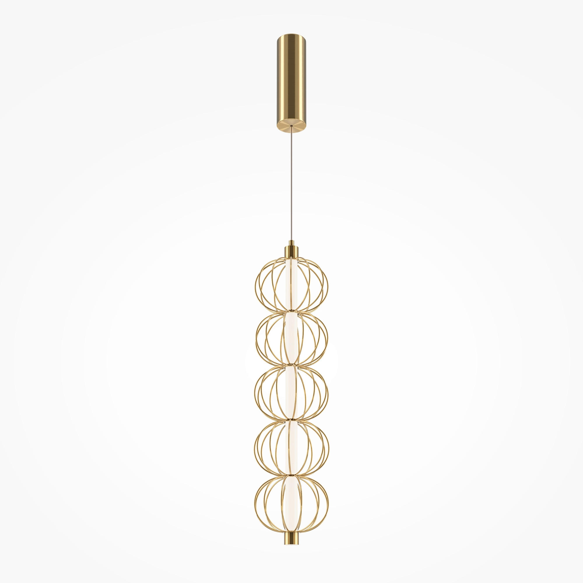 PENDELLAMPA Golden Cage 13.9/375.8 cm  - guldfärgad, Design, metall (13.9/375.8cm) - MAYTONI