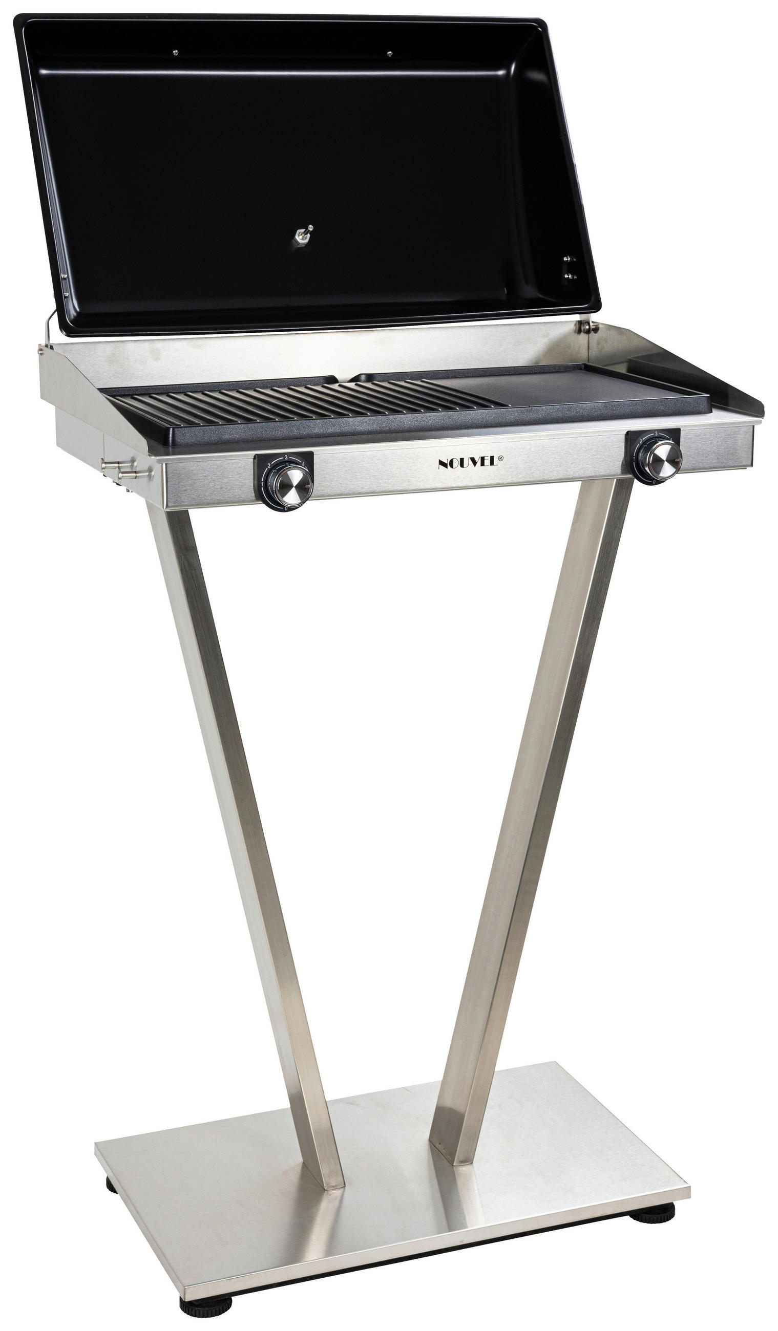 ELEKTROGRILL - Silberfarben, Design, Metall (68/103/45cm) - Nouvel