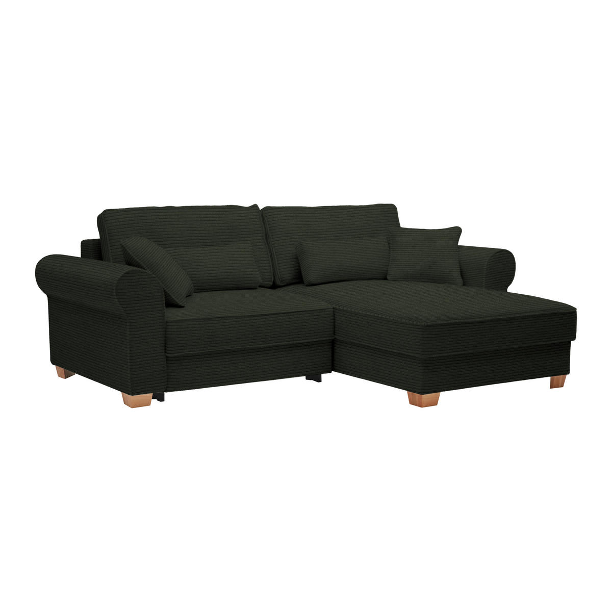 HÖRNSOFFA i mörkgrön  - mörkgrön, Modern, trämaterial/trä (255/185cm) - MID.YOU