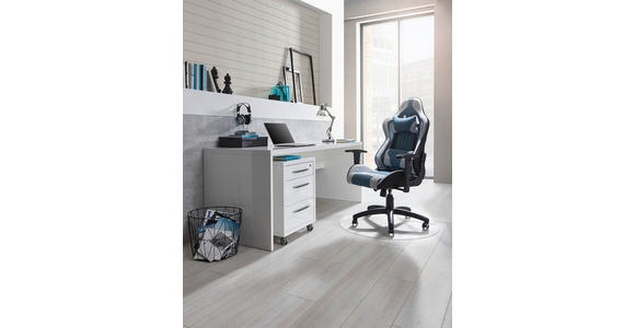 SCHREIBTISCH 180/69/75 cm Weiß Hochglanz  - Weiß Hochglanz, Design, Holzwerkstoff (180/69/75cm) - Carryhome