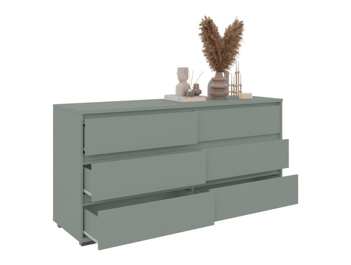 SIDEBOARD  160,1/78,9/48 cm 6 Schublade(n)  - Anthrazit/Graugrün, Design, Holzwerkstoff/Kunststoff (160,1/78,9/48cm) - Carryhome
