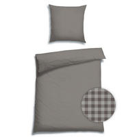 BETTWÄSCHE 2-teilig Satin 135/200 cm  - Grau, Basics, Textil (135/200cm) - Florella