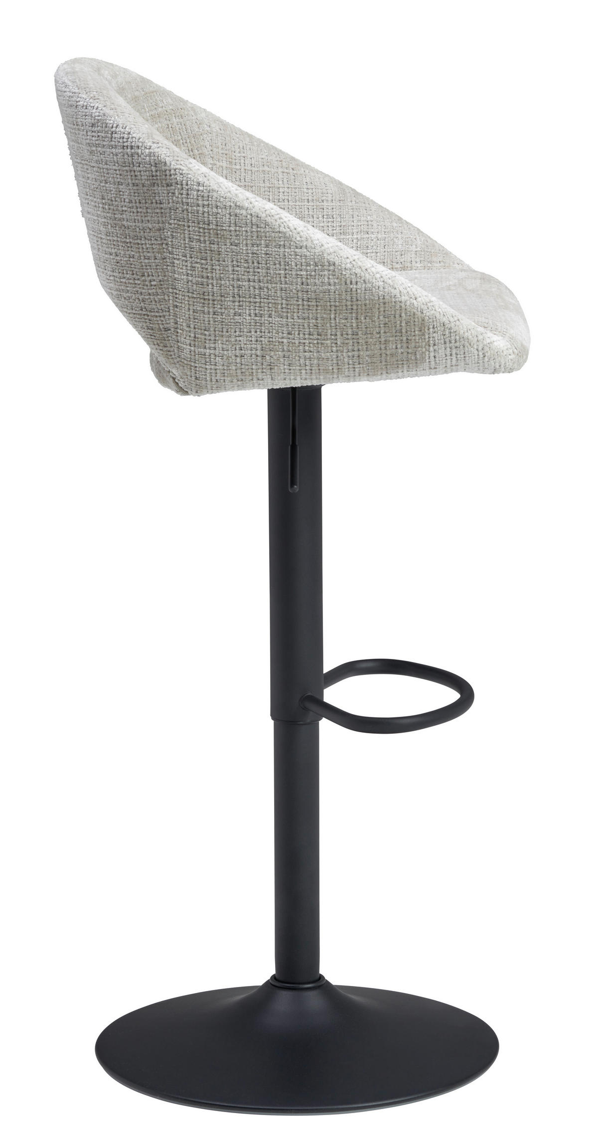 BARHOCKER in Beige  - Beige/Schwarz, MODERN, Textil/Metall (52/89-110/49cm) - MID.YOU