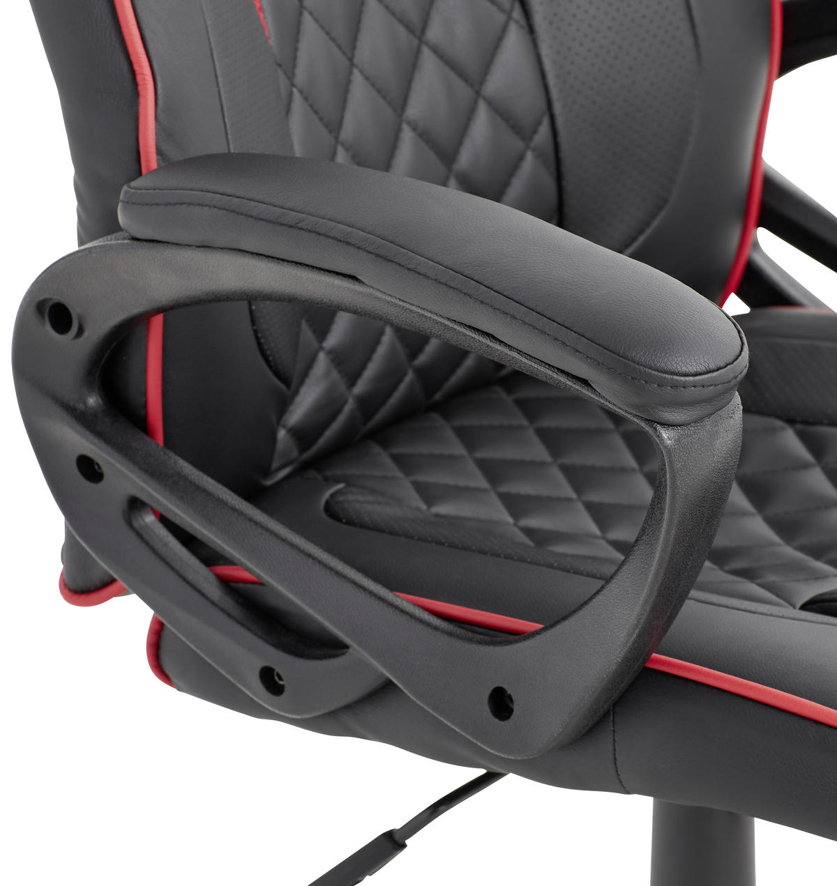 GAMING STOLICA  crvena, crna  metal, plastika, tekstil  - crna/crvena, Basics, metal/tekstil (67/113-123/71cm) - Xora