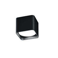 LED-DECKENLEUCHTE  10/10/8,5 cm    - Schwarz, Design, Glas/Metall (10/10/8,5cm) - Helestra