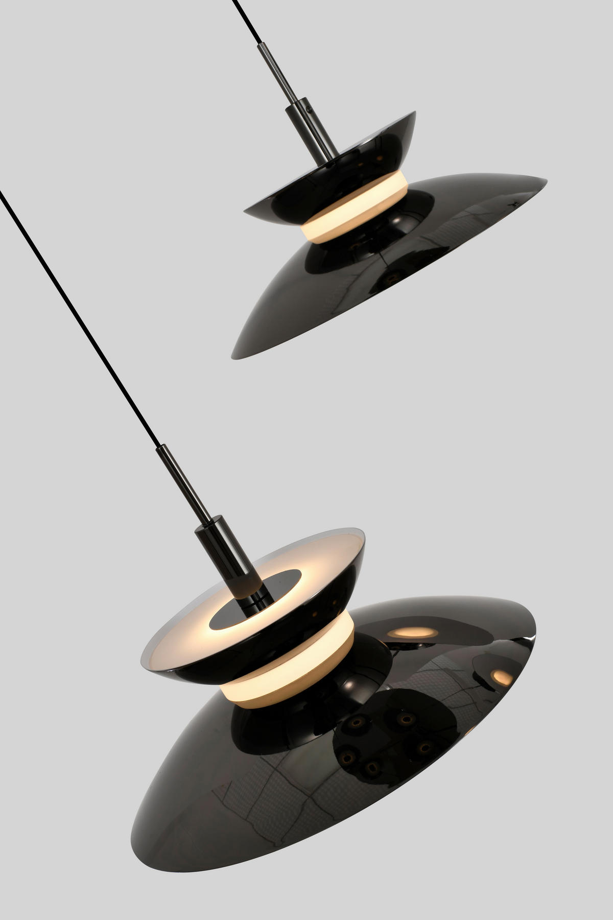 LED-HÄNGELEUCHTE Gubbio 67/150/49 cm  - Schwarzchrom, Design, Metall (67/150/49cm)