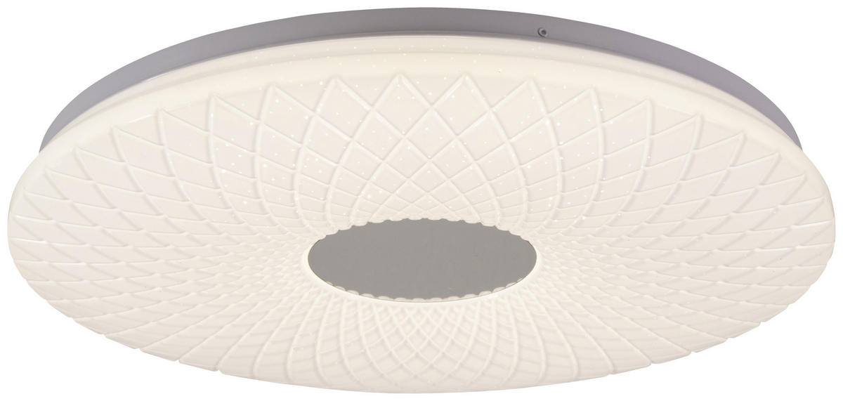LED PLAFONJERA - bela, Lajfstajl, metal/plastika (48/6,5cm) - Novel