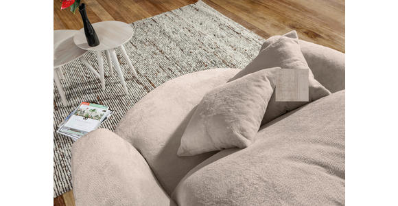 SESSEL in Plüsch Beige  - Beige/Schwarz, KONVENTIONELL, Textil/Metall (115/72/115cm) - Carryhome