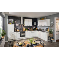 EINBAUKÜCHE 615  - Weiß/Grau, Design, Holzwerkstoff - Celina