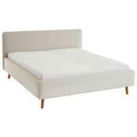 POLSTERBETT 180/200 cm  in Beige  - Eichefarben/Birkefarben, Design, Holz/Textil (180/200cm) - Xora