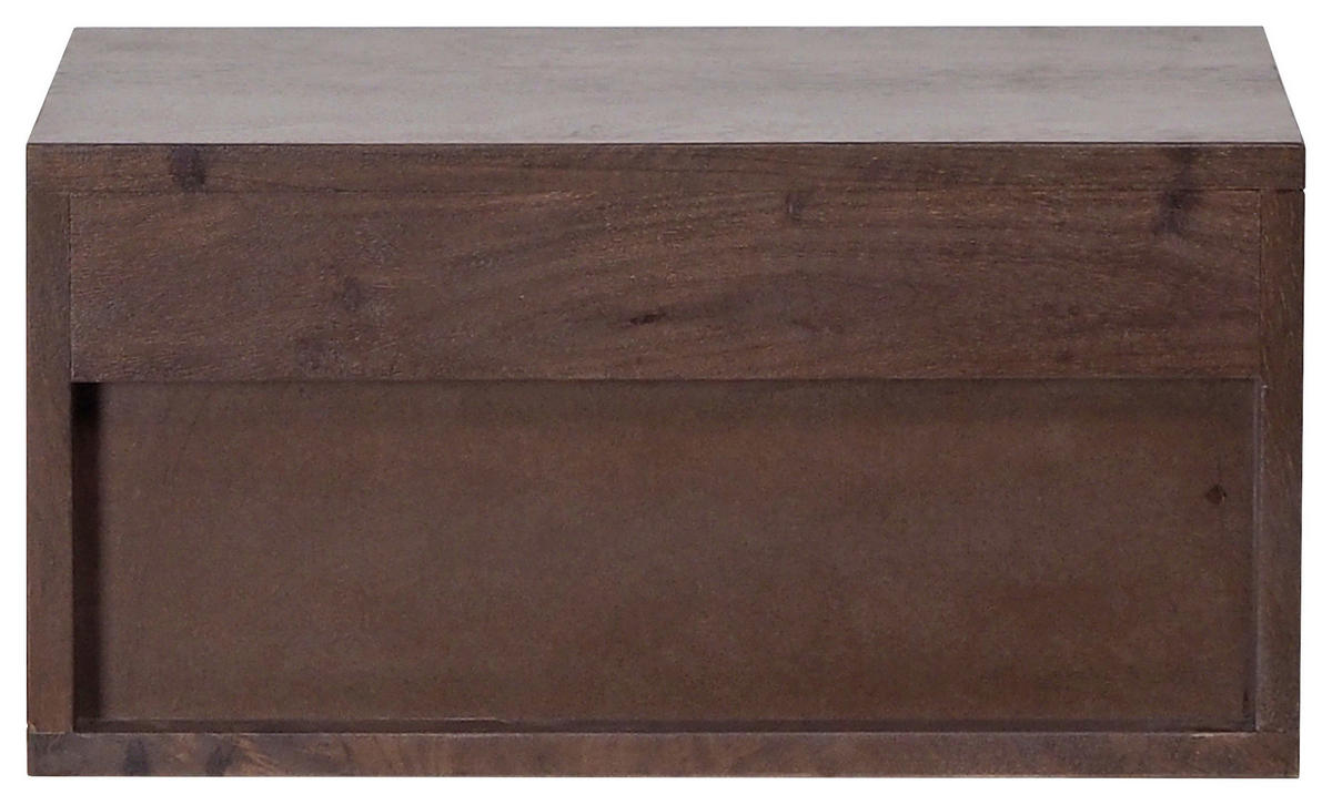 NOČNA OMARICA, trd les mangov les barva oreha  - barva oreha/črna, Moderno, kovina/les (40/20/30cm) - MID.YOU